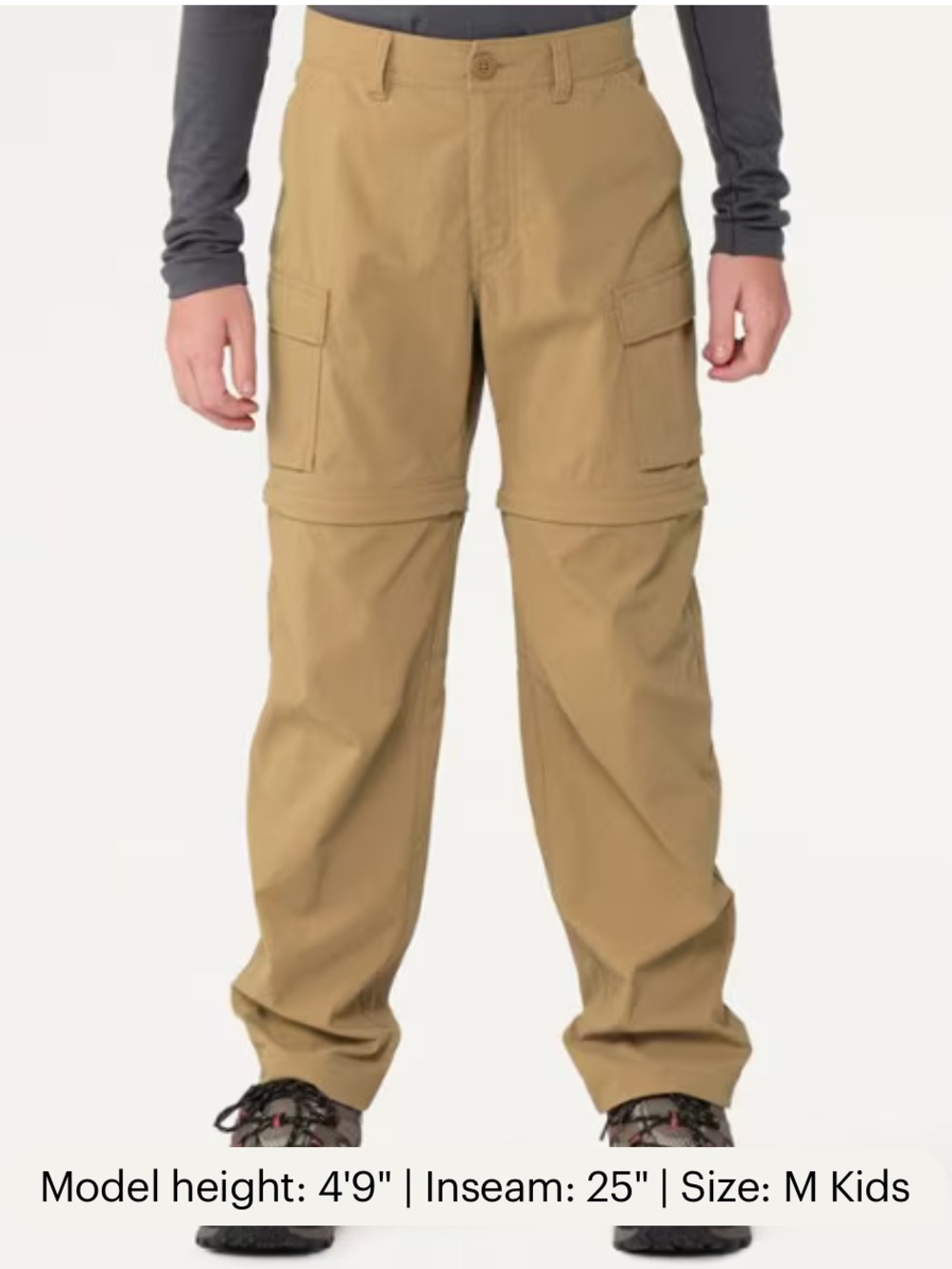 REI Kids' Convertible Hiking Shorts - Tan